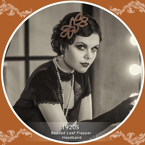 3 Pcs 1920s Flapper Headbands Women Vintage Rhinestone Gatsby Accessories - Picture 5 of 7